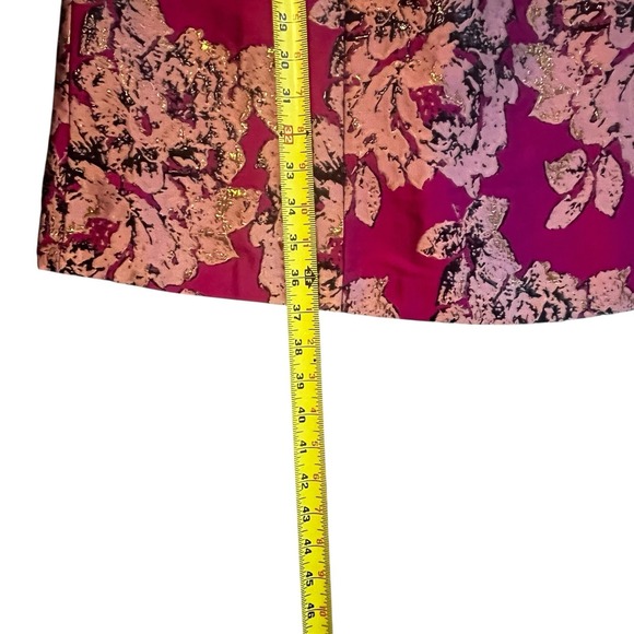 Adrianna Papell Womens Dress Sz 8 Pink Brocade Special Occasion Event Flattering - Picture 5 of 15